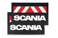 Брызговики (красно-белый резина)  SCANIA к-т (1) Арт. 10188