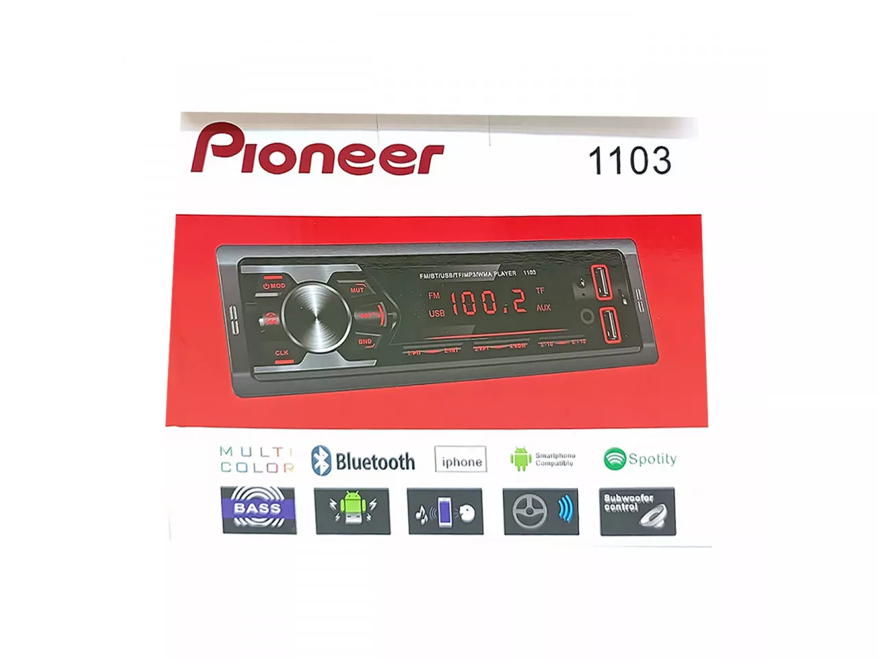 Магнитола автомобильная Pioneer  1din (2) Арт. 1103