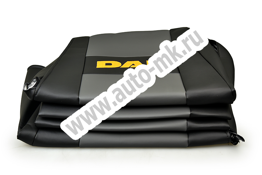 Чехол-сиденья ЭКО КОЖА (серый) DAF XF105 (новый  2012) (2 ремня) 119649 (2) Арт. 13252