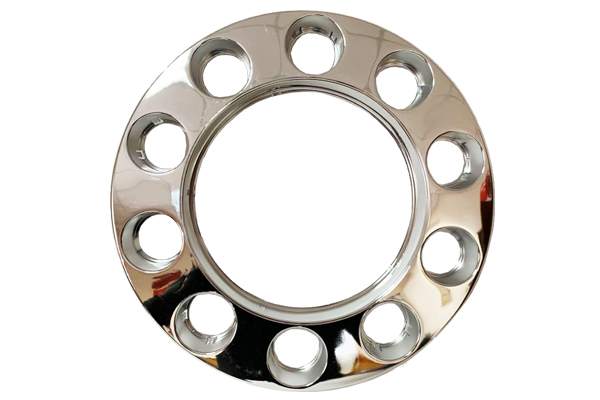 Колпак на колеса R22,5 переднего ободок на евродиск нержавейка (хром) INOX (1 шт) Арт. 6186