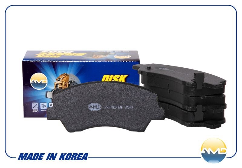 Колодки тормозные передние HYUNDAI SOLARIS 2010, RIO 2011 AMD Арт. AMD.BF358