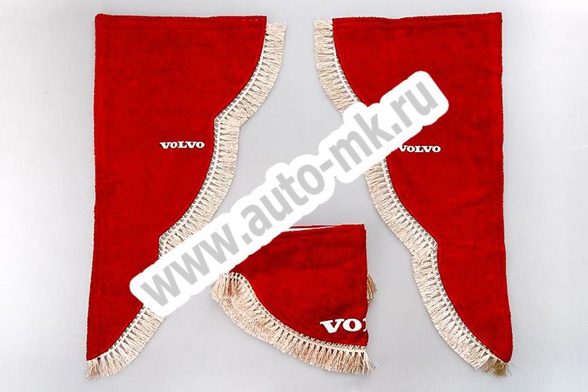 Ламбрекен лобового стекла с углом VOLVO (красный) (1) Арт. 10858