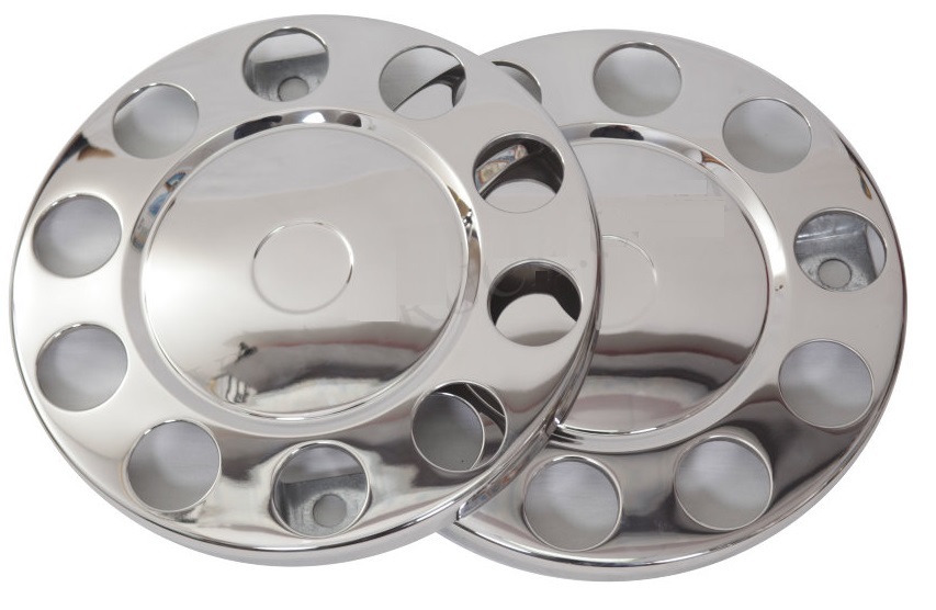 Колпаки на колеса передние ступичные INOX R22.5 комплект на 2 колеса (2) Арт. 16782