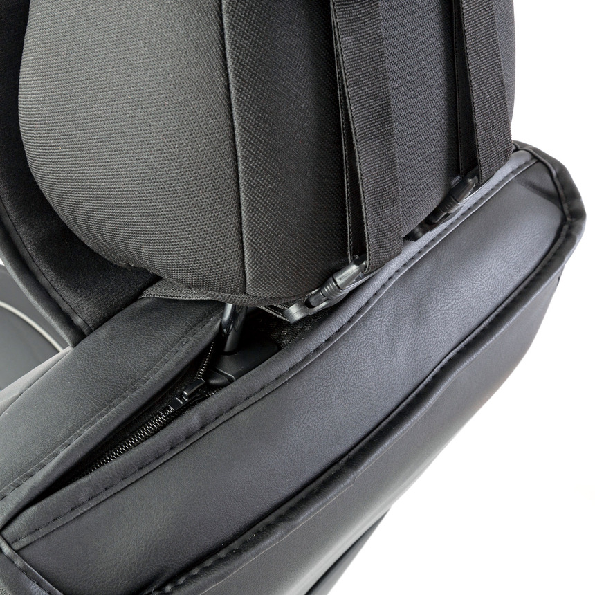 Каркасные накидки на передние сиденья  Car Performance , 2 шт., экокожа CUS-2072 BK GY (3) Арт. CUS-2072BK GY