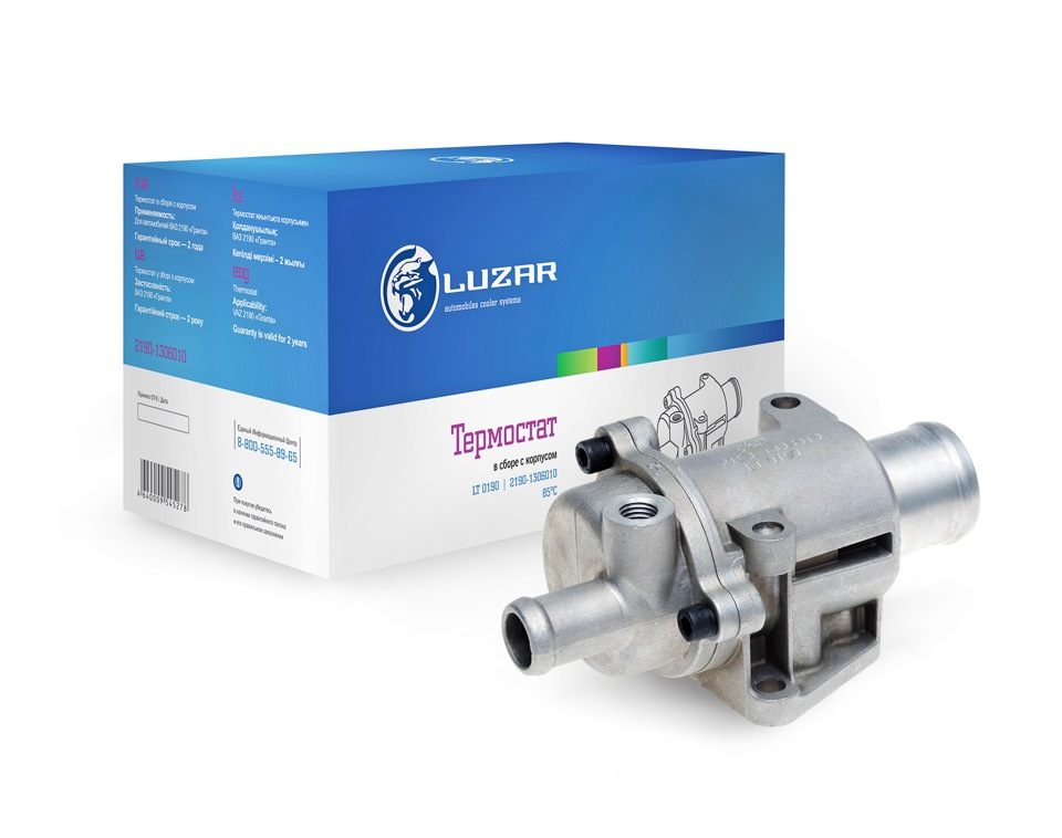 Термостат ВАЗ 2190 Лада Гранта LADA GRANTA, DATSUN в сборе LUZAR Арт. LT0190