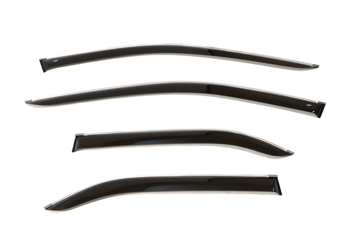 Дефлекторы боковых окон (с хром. молдингом) для Toyota Camry седан (2011-2017) Арт. T25811CR