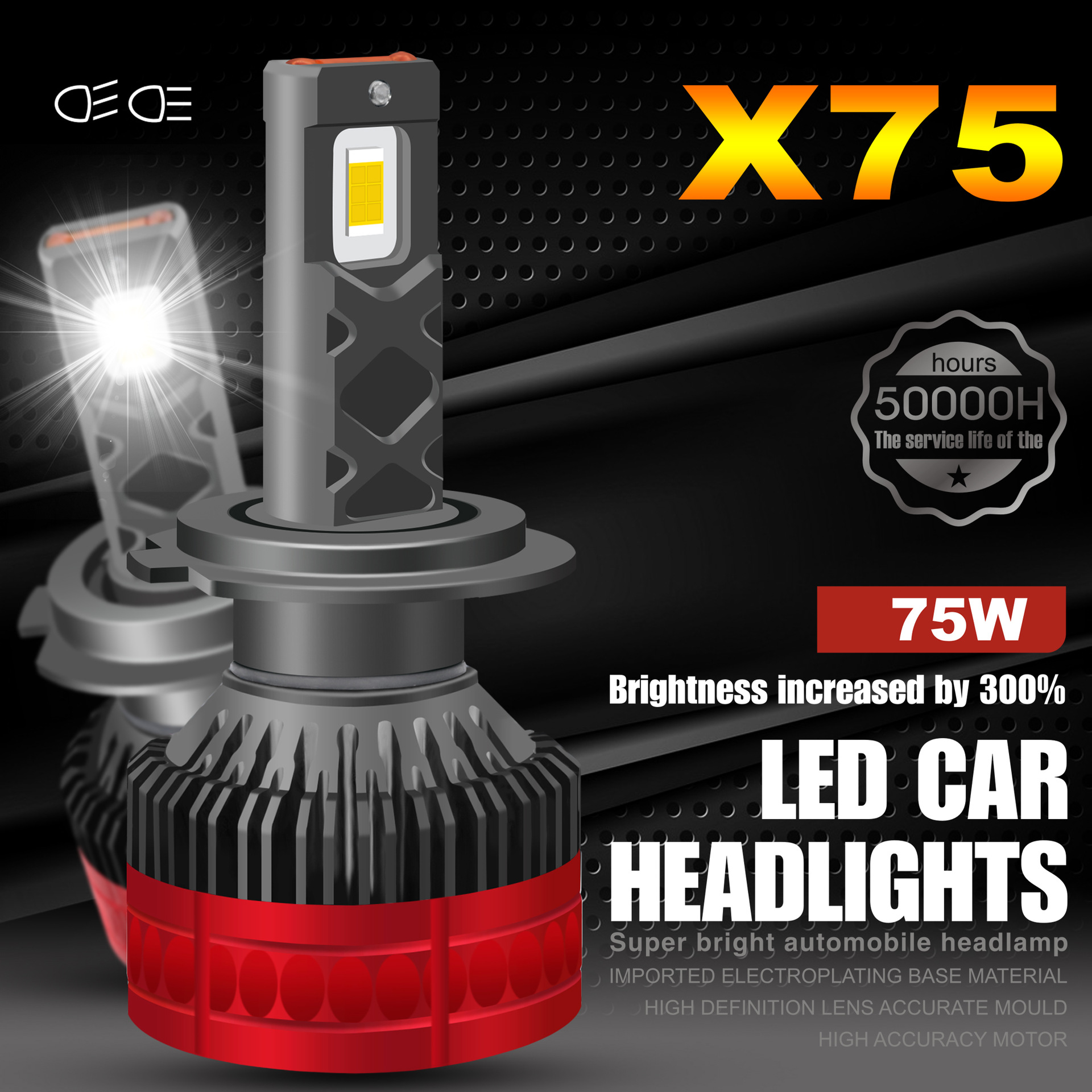 Комплект светодиодных ламп mini 12-24V H1 65 Вт  (3 режима  Холодный, теплый и желтый свет) (2) Арт. X65