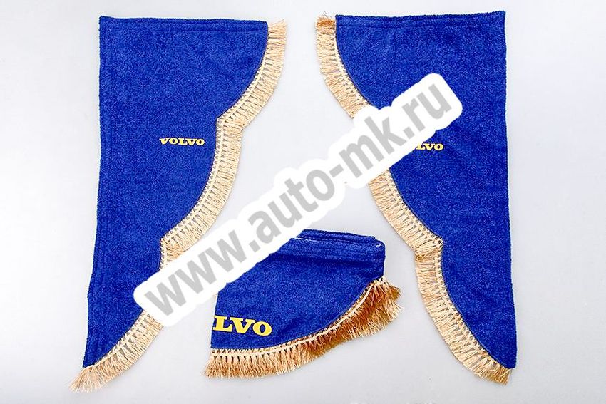 Ламбрекен лобового стекла с углом VOLVO (синий) (1) Арт. 7697