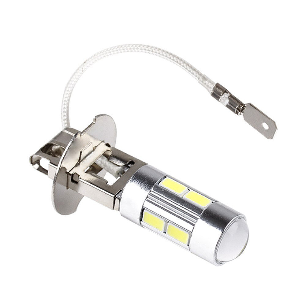 Автолампа светодиодная H3 линза белая 10SMD 12V (1)