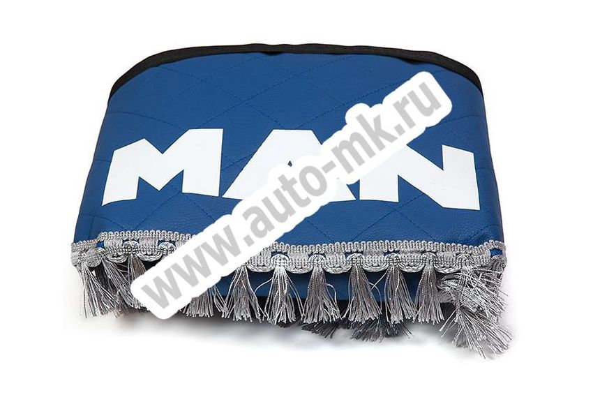 Ламбрекен лобового стекла с углом MAN эко-кожа (синий) (2) Арт. 19933