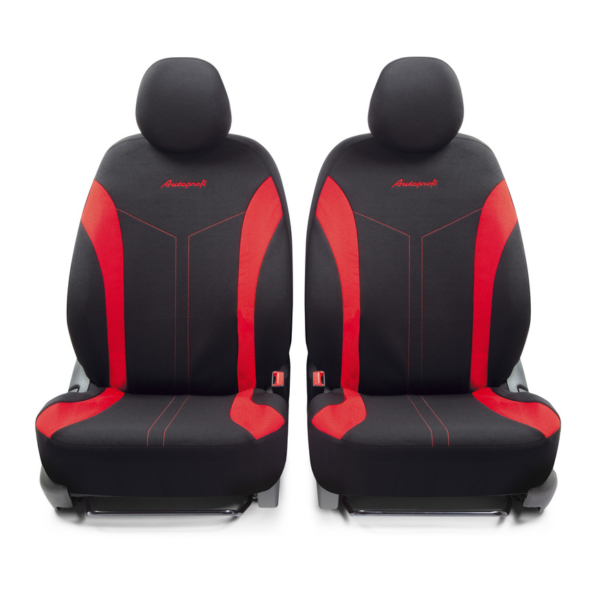 Авточехлы FLEX, материал износостойкий полиэстер, вставки из хлопка, FLX-1102 BK RD (2) Арт. FLX-1102BK RD