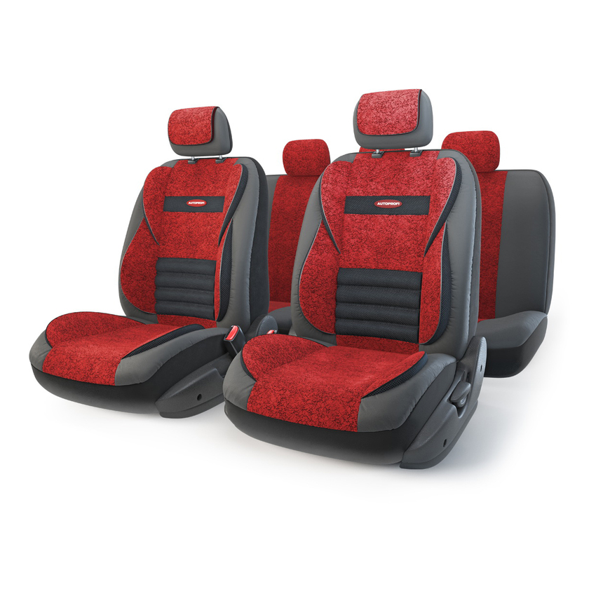Авточехлы  MULTI COMFORT , мультиконтурные, 5 ортопед. поддержек, MLT-1105GV BK RD (M) (3) Арт. MLT-1105GVBK RD(M)