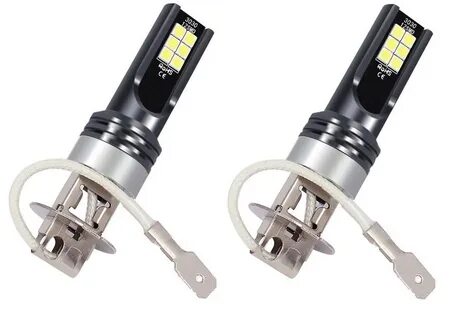 Автолампа H3 светодиодная 12-V 12SMD 3030 NONPOLAR  Пара (2 шт.) (4) Арт. V0285
