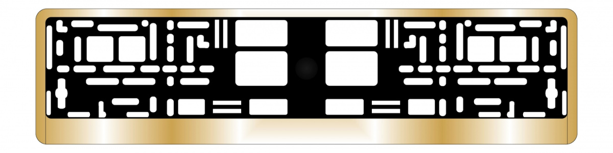 Рамка номерного знака хром (золото) AVS RN-13 (1) Арт. A78488S