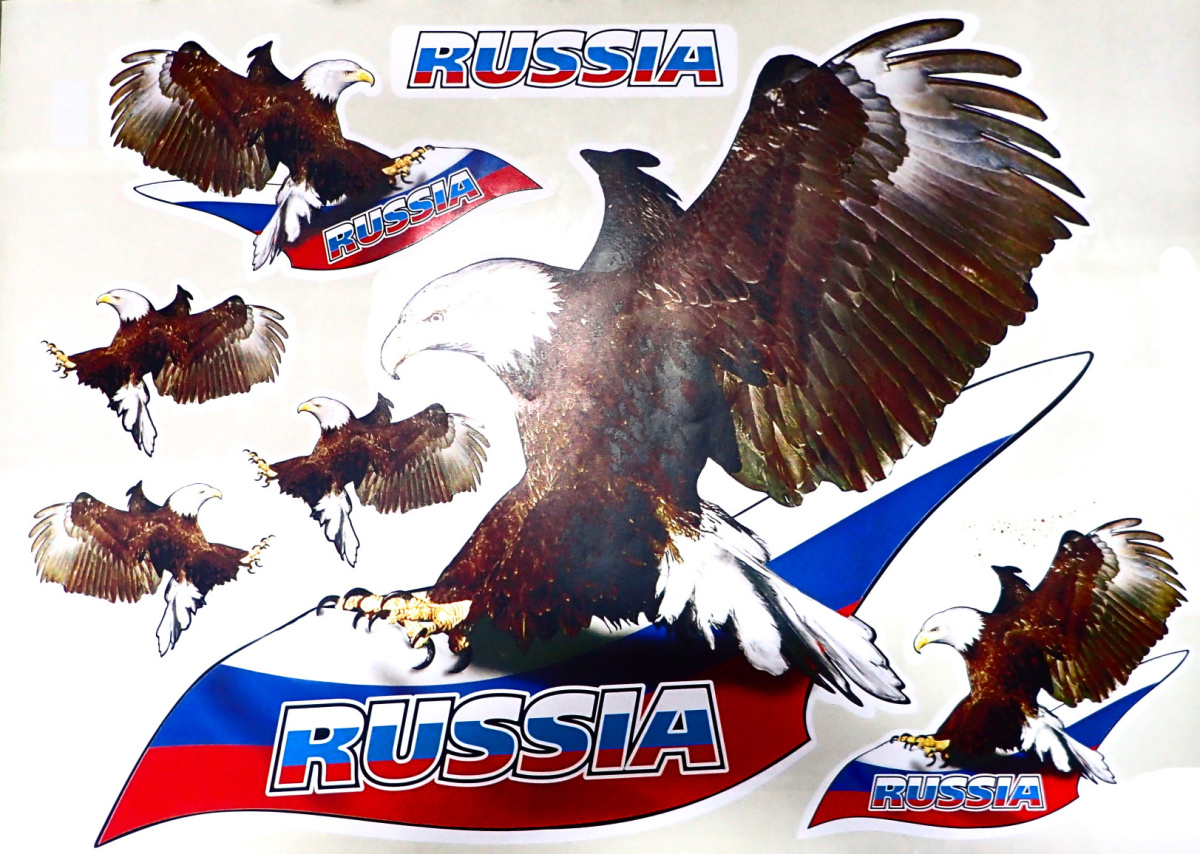 Наклейка  Орел Россия  большой 7 1
