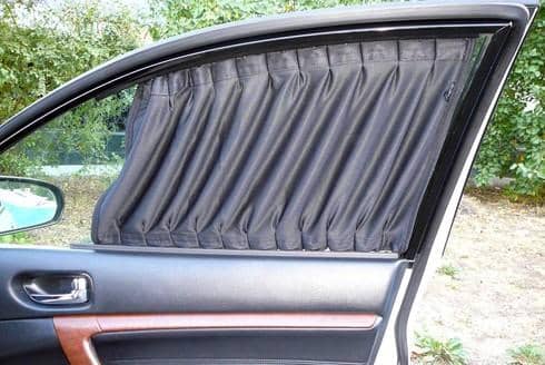 Шторка солнцезащитная Тканевая LL 60 см 47-53 см черная (3) Арт. 2007