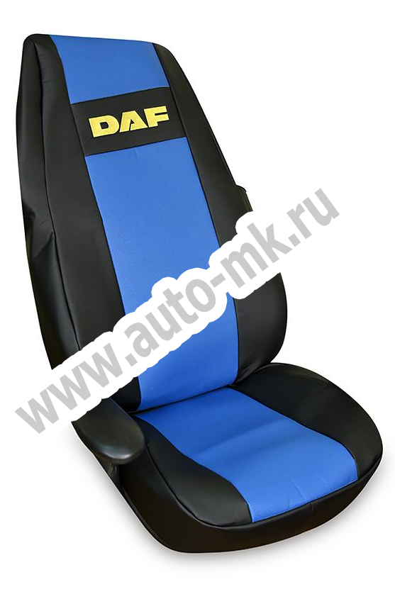 Чехол-сиденья ЭКО КОЖА (синий) DAF XF105 (новый  2012) (2 ремня) 119656 (2) Арт. 13253
