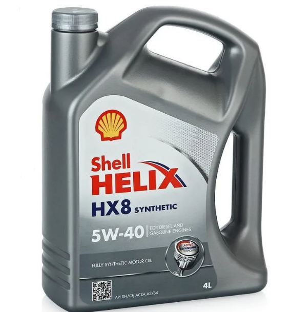 Масло SHELL HELIX HX8 Synthetic 5w40 синтетика  4л. Арт. 550040295