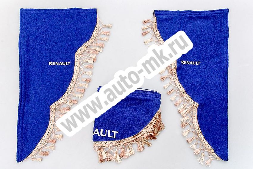 Ламбрекен лобового стекла с углом RENAULT(синий) (1) Арт. 7694
