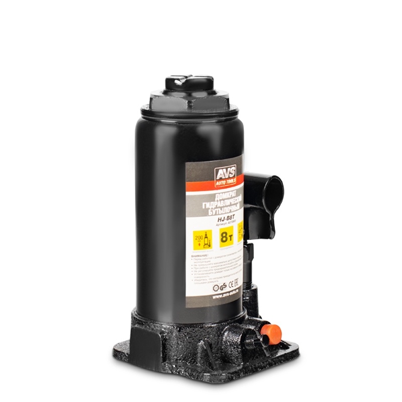 Домкрат гидравлический AVS HJ-B8T, 8т, 200-405мм. (3) Арт. A07086S
