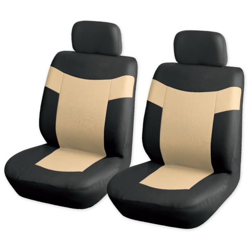 Чехол-рубашка на переднее сиденье с подголовником черный с бежевым 4пр ARNEZI  Арт. A0508003