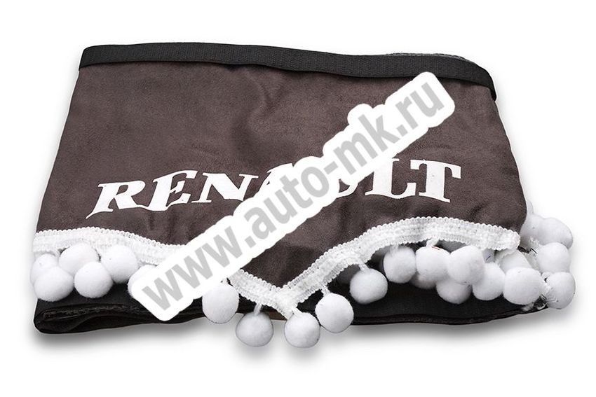 Ламбрекен лобового стекла с углом Renault (польская ткань) серый (2) Арт. 10819