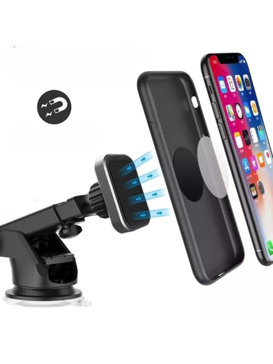 Держатель для телефона автомобильный магнитный  черный (4) Арт. H-A08