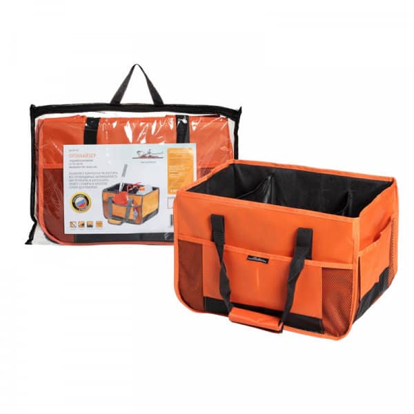 Органайзер в багажник автомобиля 410x300x260мм складной полиэстер оранжевый AIRLINE  Арт. AO-MT-07