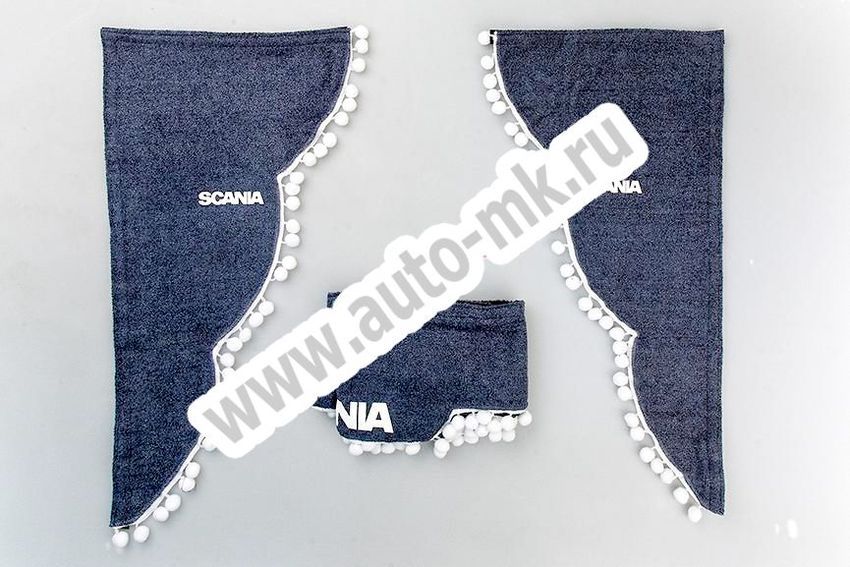 Ламбрекен лобового стекла с углом Scania серый (1) Арт. 12299