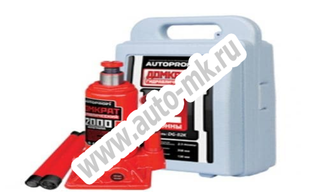 Домкрат гидравлический бутылочный 2 тонны 1 6 в кейсе (1) Арт. DG-02K