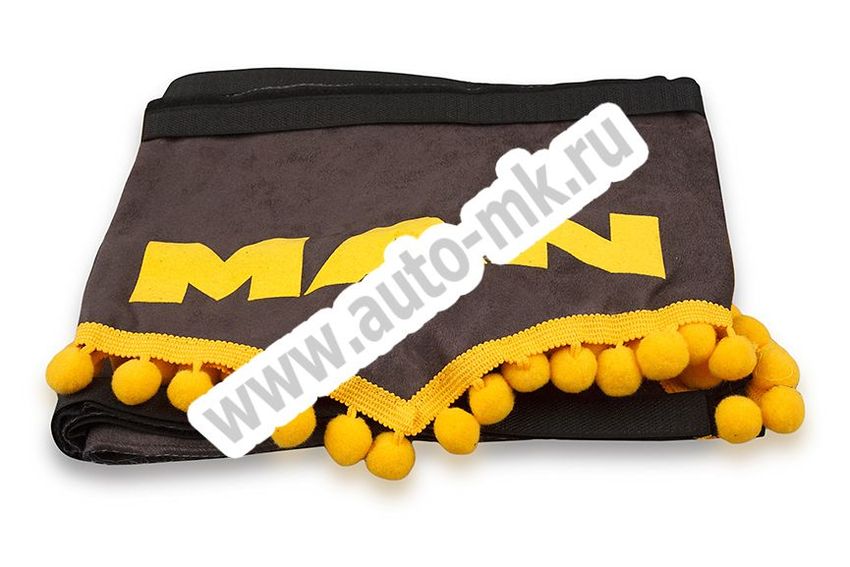 Ламбрекен лобового стекла с углом MAN (польская ткань) серый (2) Арт. 10810