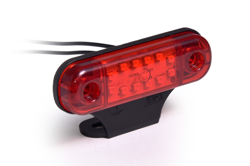 Габарит светодиодный с кронштейном MINI 12 LED Красный (1) Арт. 14158