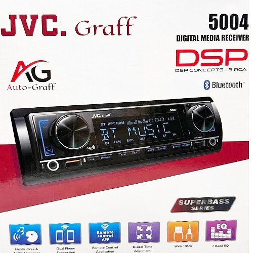 Магнитола автомобильная JVC GRAFF  DSP 1din Арт. 5004