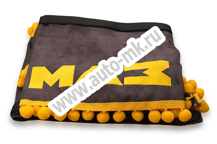 Ламбрекен лобового стекла с углом МАЗ (польская ткань) серый (2) Арт. 10822