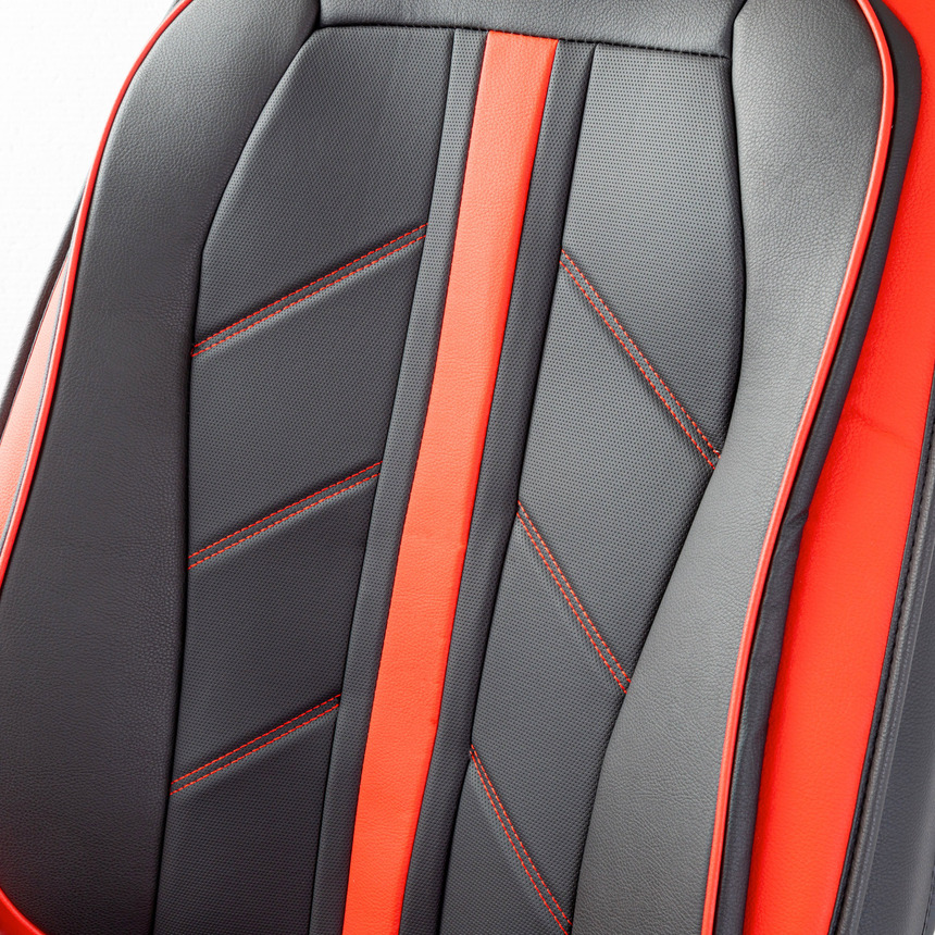 Каркасные 3D накидки на передние сиденья Car Performance, комплект 2 шт. CUS-3012 BK RD (4) Арт. CUS-3012BK RD