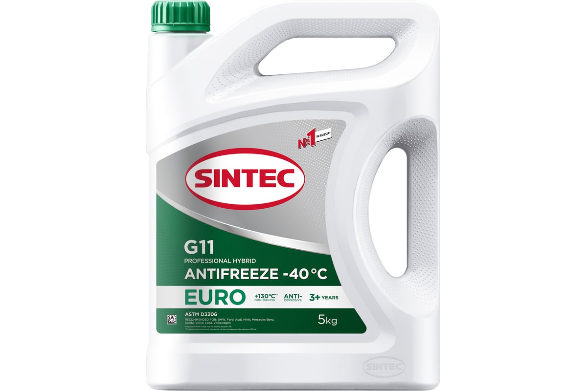 Антифриз Sintec Euro G11 green -40 5кг (1) Арт. 990554