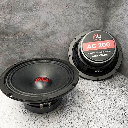 Колонки автомобильные (динамики) AUTO-GRAFF  20CM 400W (2) Арт. AG-200