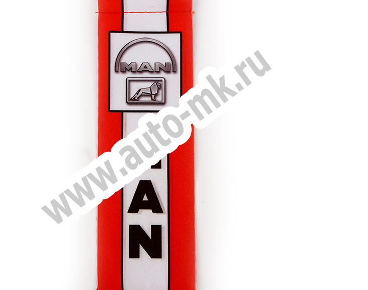 Вымпел  MAN  ( 5,5х20см) бахрома красный Арт. 12417