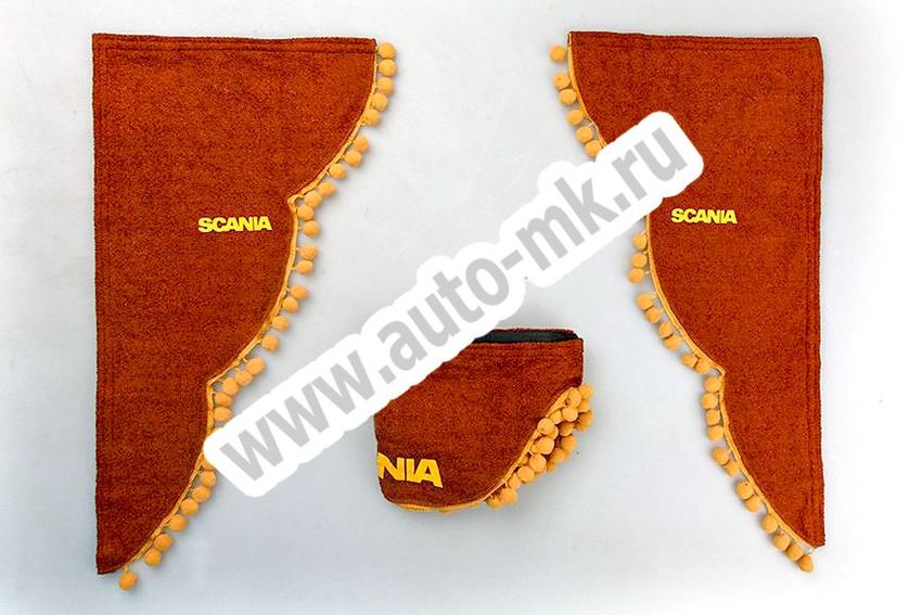 Ламбрекен лобового стекла с углом Scania коричневый (1) Арт. 12300