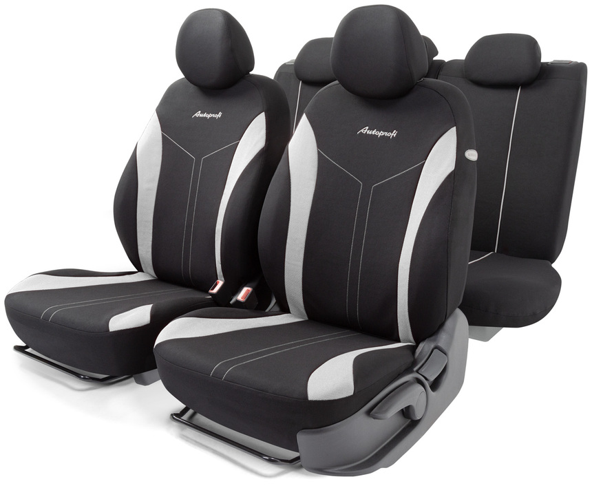 Авточехлы FLEX, материал износостойкий полиэстер, вставки из хлопка FLX-1102 BK WH (1) Арт. FLX-1102BK WH