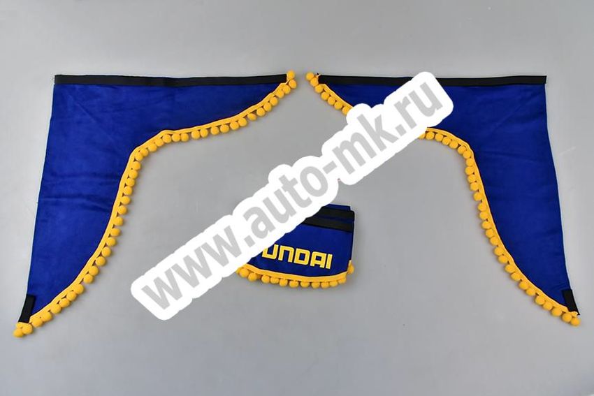 Ламбрекен лобового стекла с углом HYUNDAI(синий) 1,8м (1) Арт. 9907