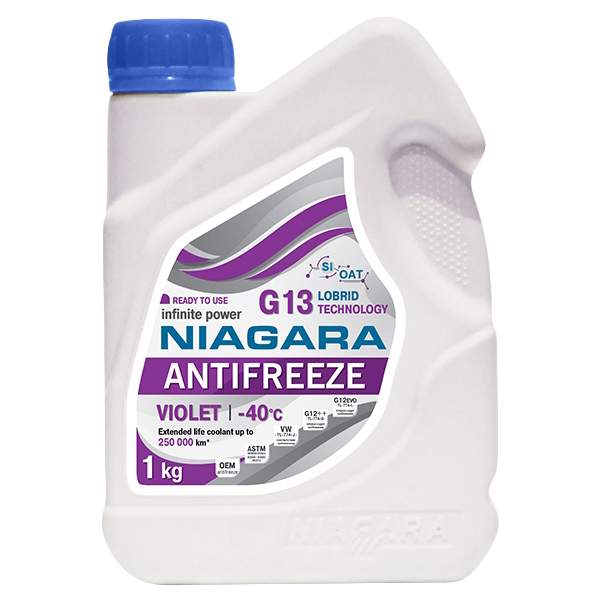 Жидкость охлаждающая  Антифриз   Ниагара  G13 (фиолетовый) 1 кг (1) Арт. 701196