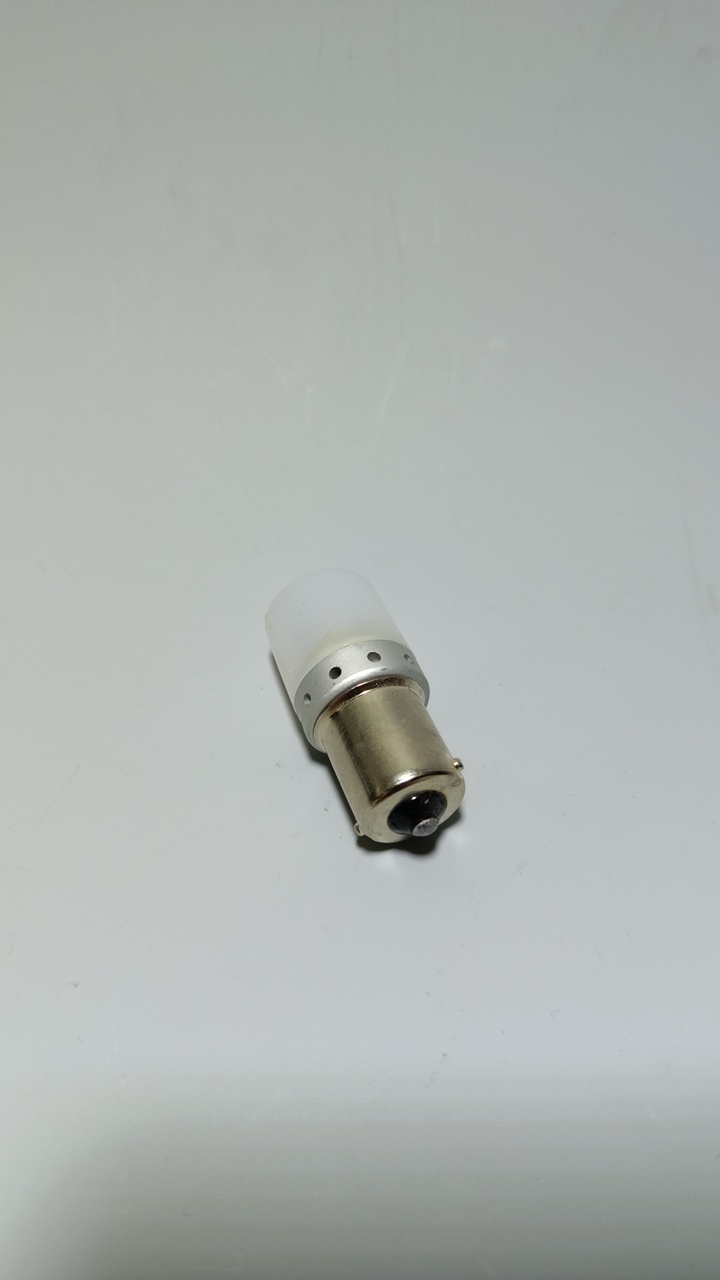 Автолампа светодиодная 12V P21W BA15S1156 6000K  красное стекло алюминий (2)
