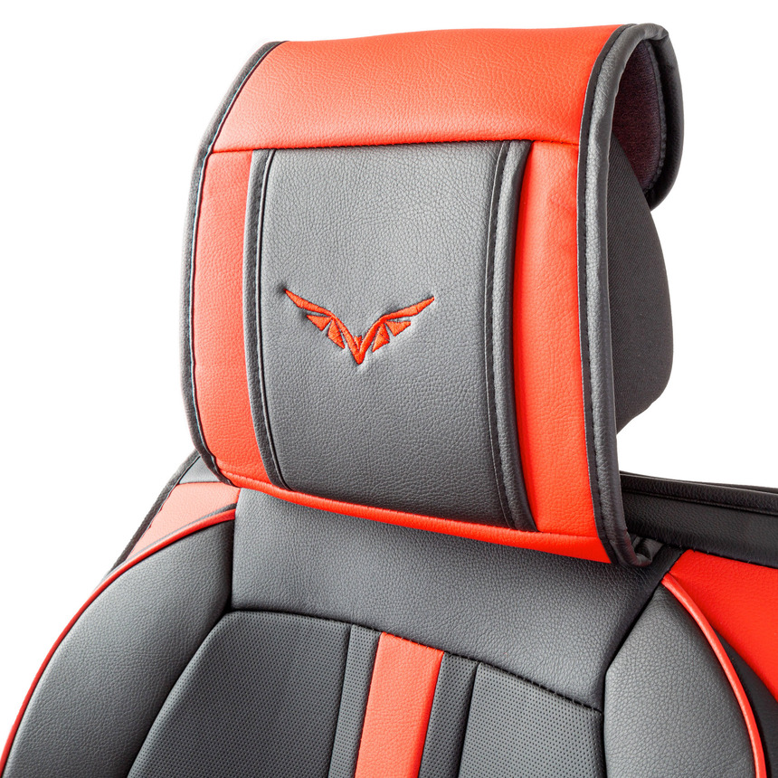 Каркасные 3D накидки на передние сиденья Car Performance, комплект 2 шт. CUS-3012 BK RD (5) Арт. CUS-3012BK RD