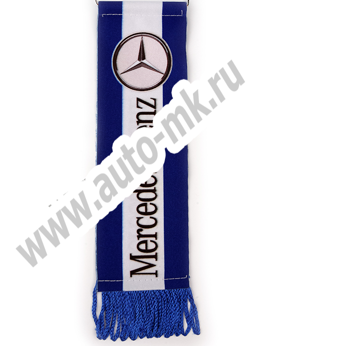 Вымпел  MERCEDES  ( 5,5х20см) бахрома синий (1) Арт. 12414