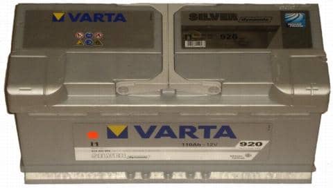 Аккумулятор VARTA Silver Dynamic 110 А ч обратная R+ EN 920A, 393x175x190 I1 610 402 092 316 2 (1) Арт. 610402092
