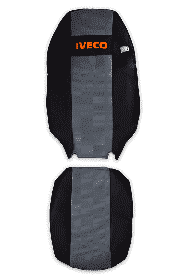 Чехол-сиденья ЭКО КОЖА (серый) IVECO Stralis (2 ремня) Арт. 14397