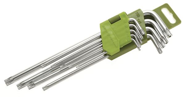 Набор ключей  звездочки  TORX 9шт. с отверстием Дело Техники Арт. 563591