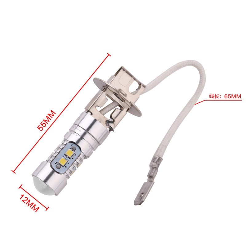 Автолампа светодиодная 12В  H3 линза 10SMD Пара (2 шт.) (4) Арт. 331376_2