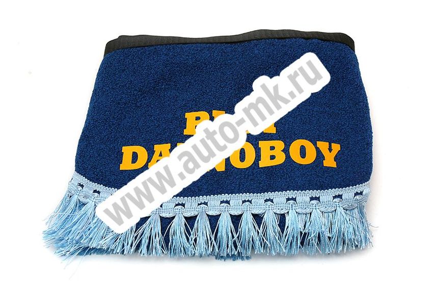 Ламбрекен лобового стекла с углом  PLAY DALNOBOY  синий (2) Арт. 15445